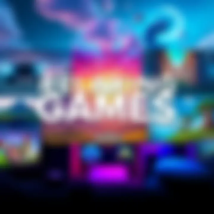 A collage of images showcasing popular video games that promote relaxation, featuring colorful graphics and serene environments.