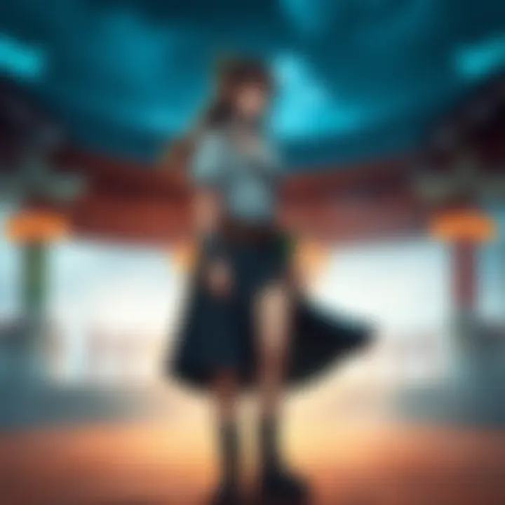 Rellana, the tomboy princess from Elden Ring, is wearing a stylish skirt that blends traditional and modern elements while standing confidently in a game setting.