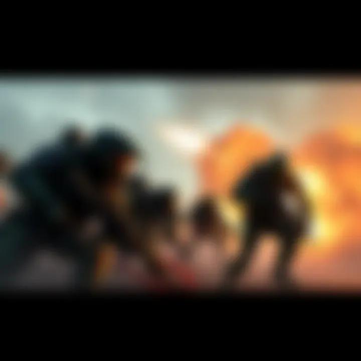 Remastered Visegrรกd Ambush Cutscene A scene from Halo: Reach showing soldiers in a dramatic battle during the Visegrรกd Ambush, enhanced with better graphics and details.