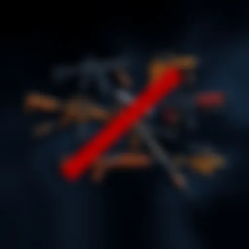 A graphic showing various weapon perks with Underdog crossed out, representing the removal of perks from the game.