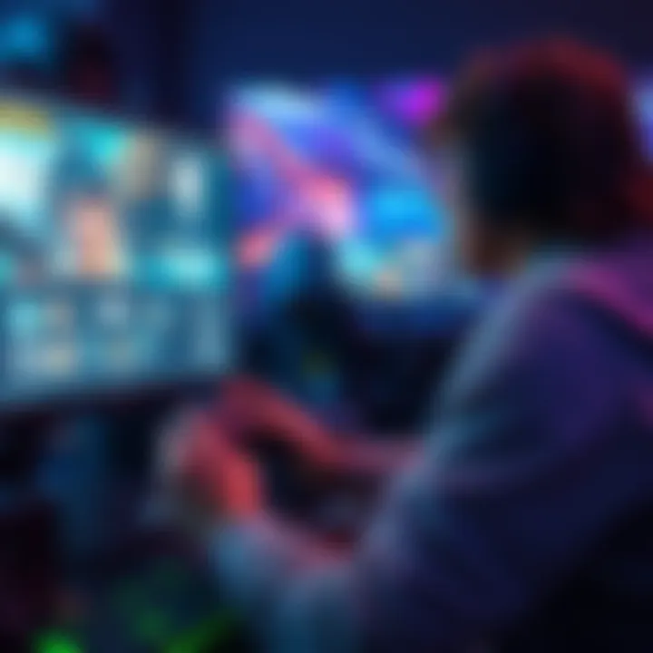 A gamer looking at a computer screen, contemplating removing games from their account for better focus and enjoyment.