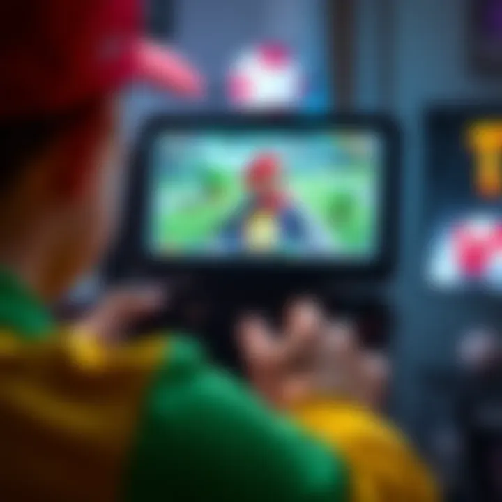 Removing Mario Kart World Code A player on a gaming console focusing on the screen showing Mario Kart World code being eliminated.