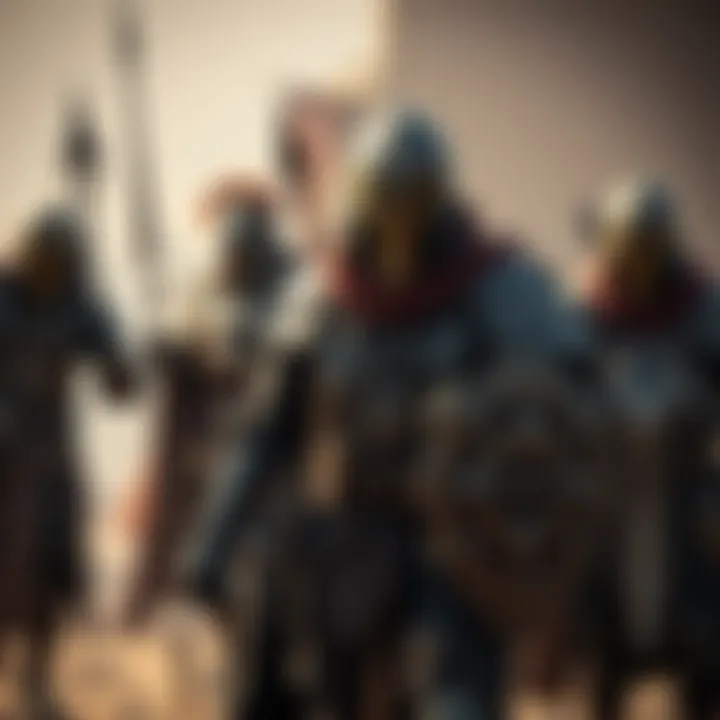 Different factions of Renegades Barant display their gear and shields during a gameplay session.