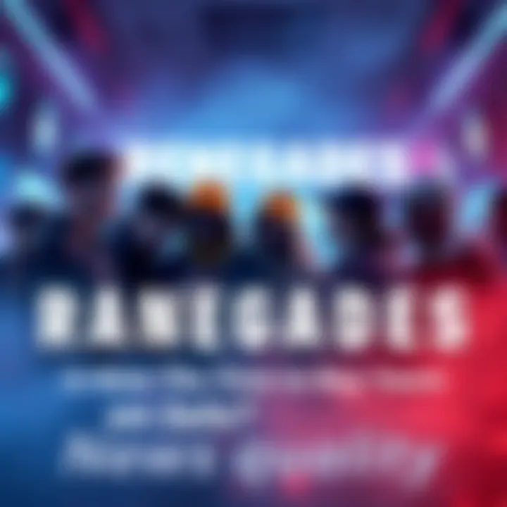 A group of gamers discussing the Renegades game during its sale, showing excitement and interest.