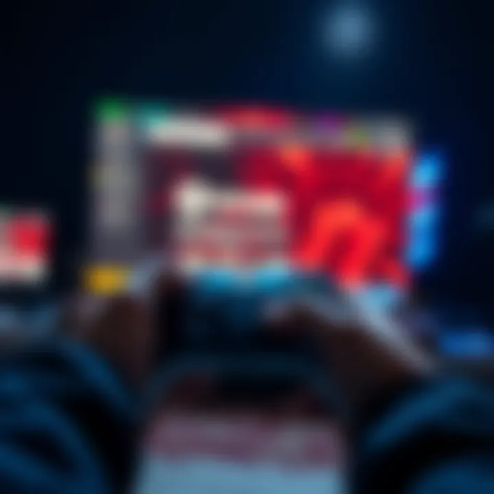 A person using a controller to navigate Microsoft Edge on Xbox, displaying InPrivate mode on screen