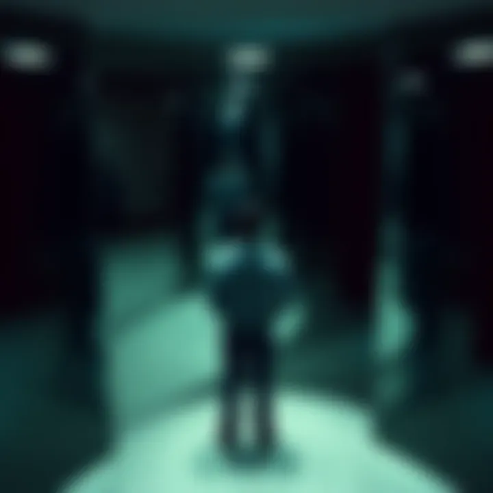 Repetitive Patterns in Life A person standing in front of a mirror reflecting multiple versions of themselves, symbolizing recurring life events.