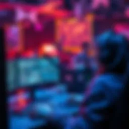 A person reporting a griefer during an online event on their computer