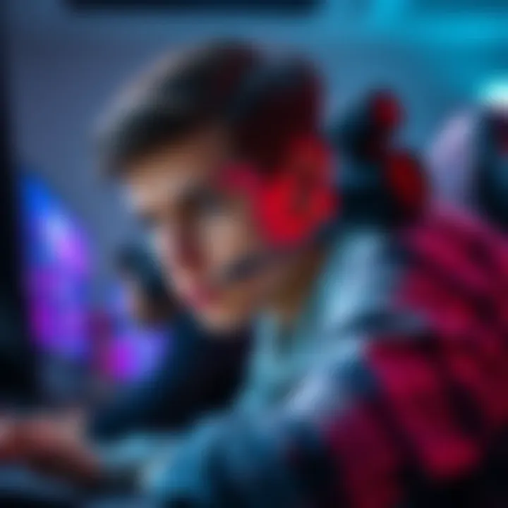A gamer looks frustrated while reporting a player for harassment in an online game.