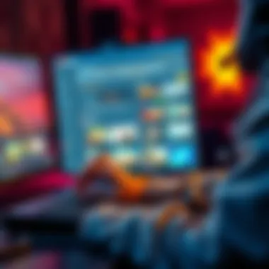 A gamer typing a comment on a forum to request their favorite GoG games