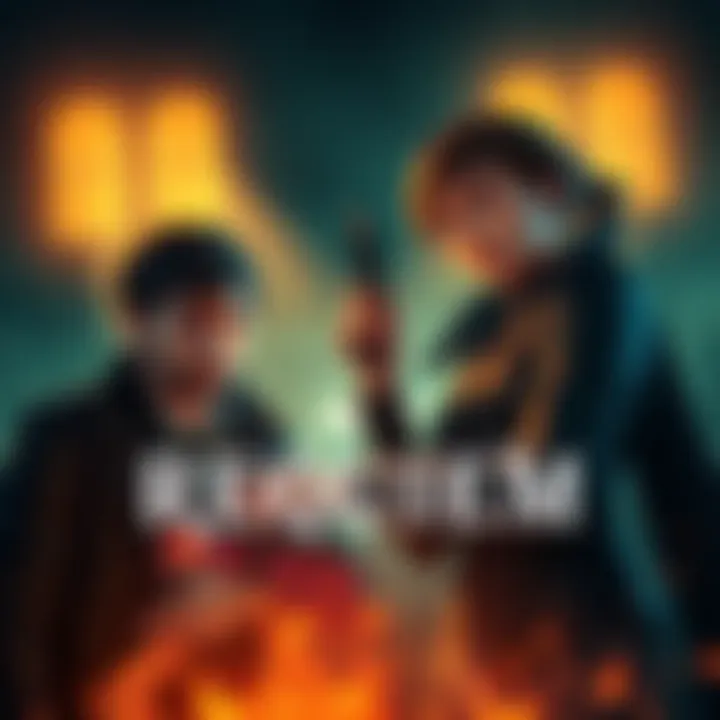 Nick as Leon and Angela as Grace in a dramatic scene from Requiem, showcasing their voice acting skills.