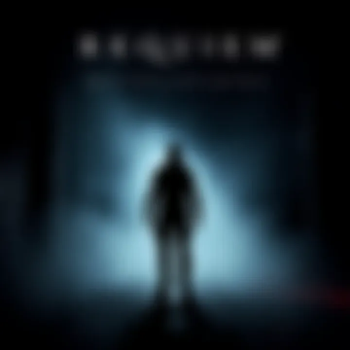 Requiem Revelations A character standing in a dark room with shadows, contemplating recent shocking discoveries in Requiem, illuminated by a single light source.