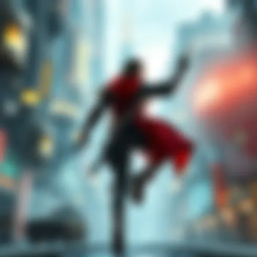A hero in a futuristic city battles to save Isabeth from the villain Zakariya Al-Khamzaq.