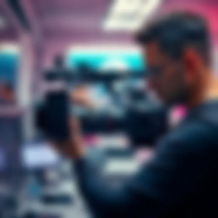 A person adjusting a research camera in a lab setting, showcasing its innovative features and capabilities for imaging