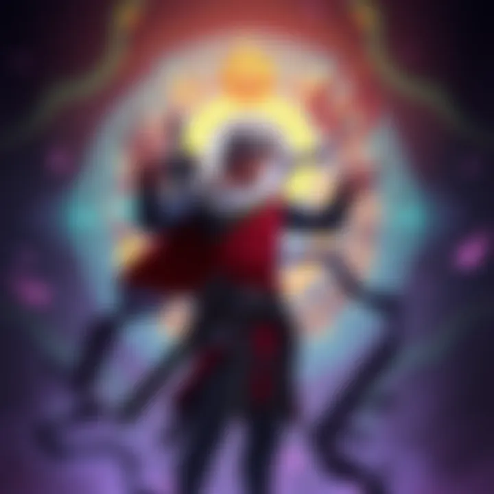 A character in a fantasy game resetting their skill tree with a glowing interface in the background.