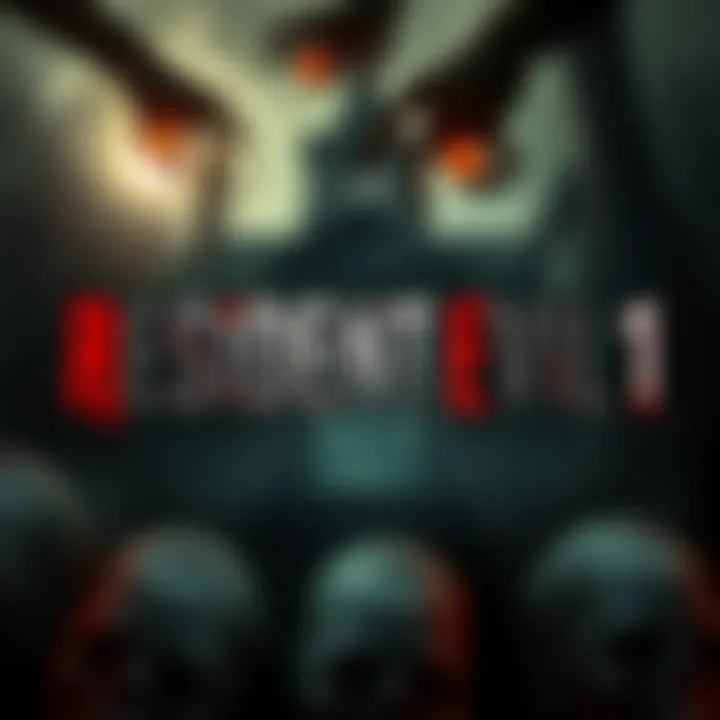 Cover art featuring the iconic Resident Evil 1 logo with eerie imagery of a haunted mansion and zombies in the background
