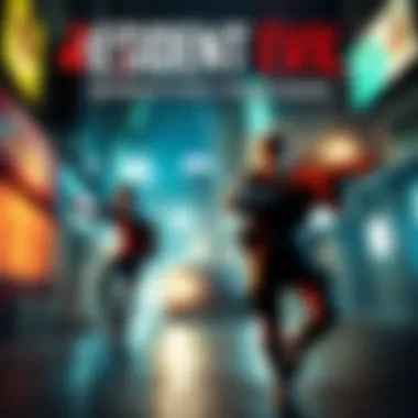 A scene depicting characters from Resident Evil: Operation Raccoon City in an urban combat setting, showcasing action and tension.