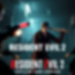 A character from Resident Evil 2 using a melee weapon against enemies in a dimly lit environment, conserving ammo during a tense battle