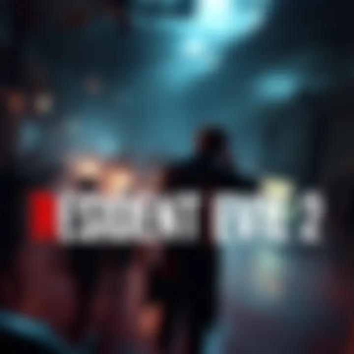 A tense moment from Resident Evil 2 showcasing a character exploring a dark, ominous environment filled with zombies.