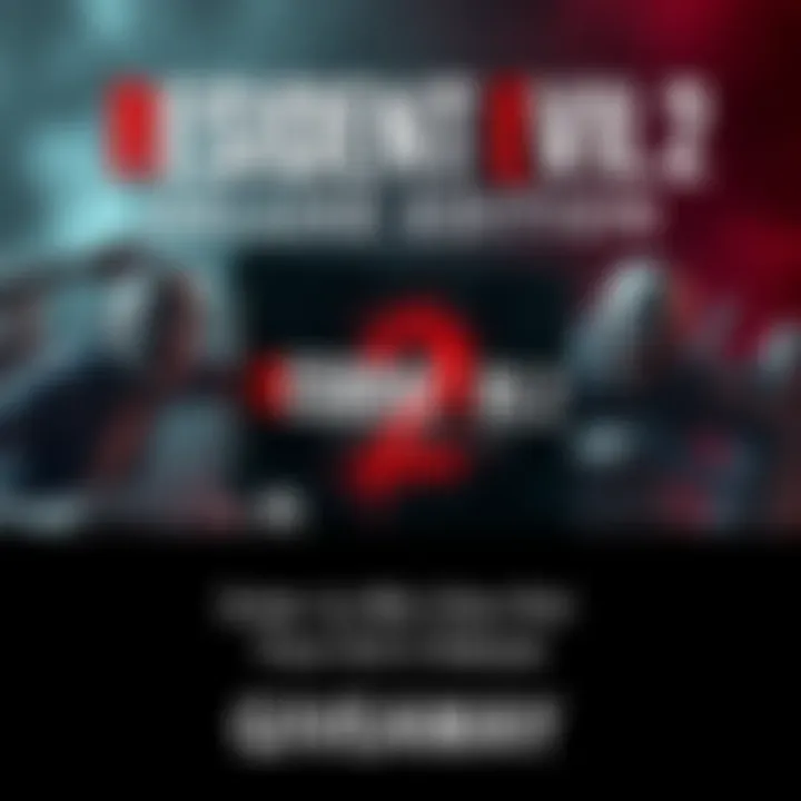 A promotional graphic featuring the Resident Evil 2 Deluxe Edition game box with zombies in the background and text inviting people to enter a giveaway.