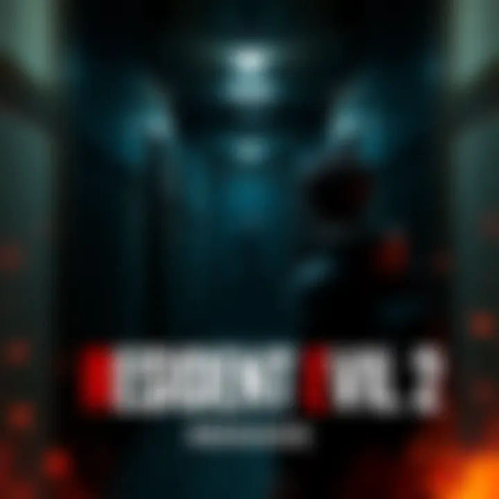 Resident Evil 2 Remake gameplay scene A tense moment in Resident Evil 2 Remake showing a character facing a zombie in a dark hallway