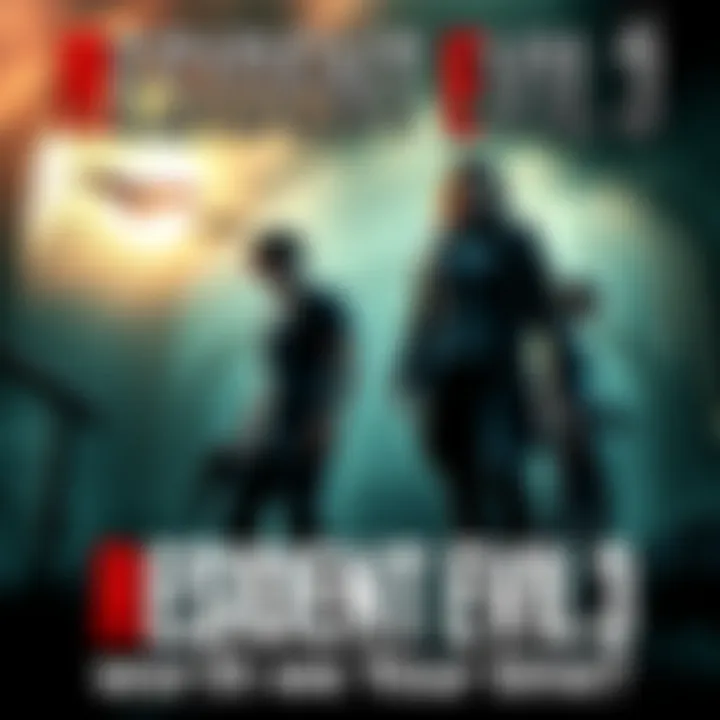 Resident Evil 3 Remake Cover Art Cover art featuring key characters and a haunting background from the Resident Evil 3 Remake