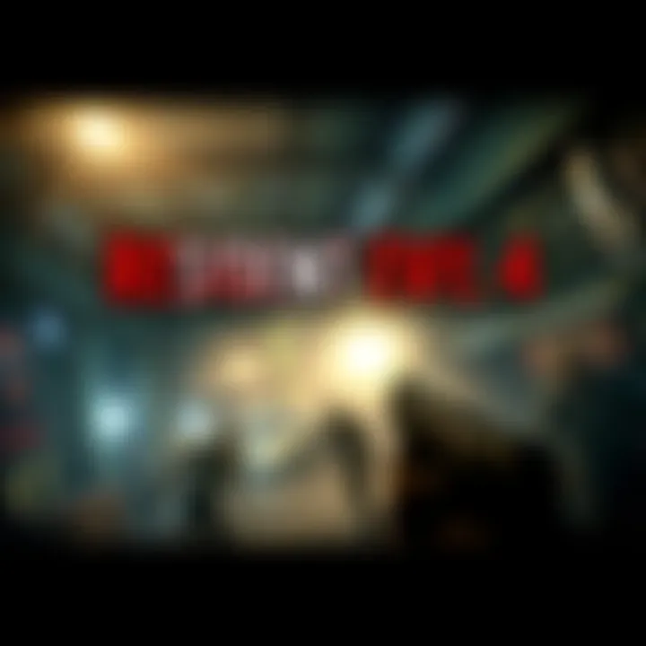 First-Person View of Resident Evil 4 Player experiencing Resident Evil 4 in first-person perspective, showcasing a dark, eerie environment with zombies lurking.