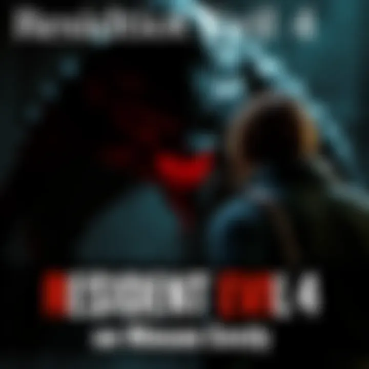 Cover art for Resident Evil 4 on PS2 showing the main character facing a menacing enemy in a dark setting.