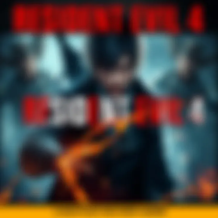 Cover art of Resident Evil 4 Remake featuring the main character with intense action elements