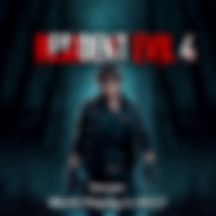 Cover illustration of Resident Evil 4 Remake featuring Leon Kennedy in a dark forest with ominous shadows