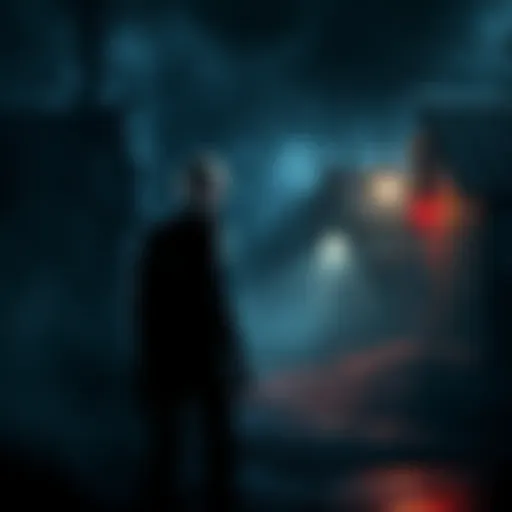 Cover art showing the main character from the Resident Evil 4 remake standing in a dark, eerie village setting with ominous shadows