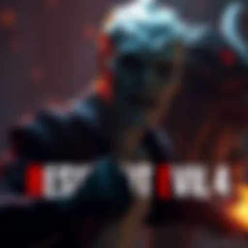 A tense moment in Resident Evil 4 Remake showing the del Lago monster in an action scene.