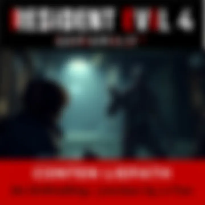A scene from Resident Evil 4 remake showcasing a character facing a zombie in a dark environment.