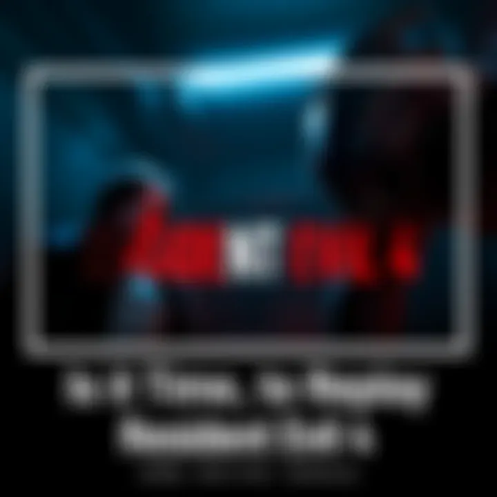 Resident Evil 4 Game Scene A tense moment from Resident Evil 4 showing Leon S. Kennedy facing a terrifying enemy in a dark setting.