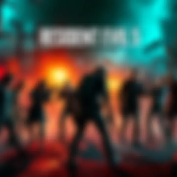 A scene from Resident Evil 5 featuring characters engaging in co-op gameplay against a zombie backdrop.