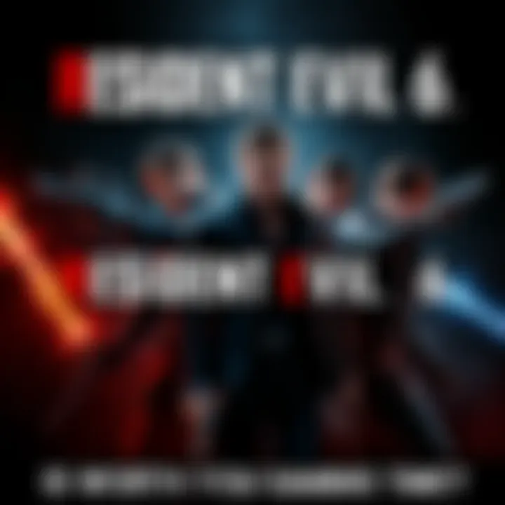 Cover art of Resident Evil 6 featuring main characters in action poses with a dark background