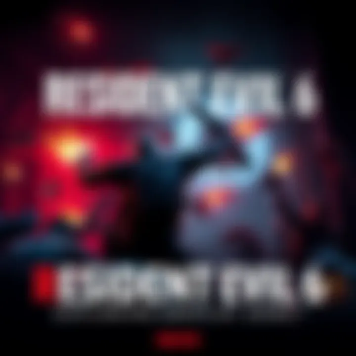 A thrilling scene from Resident Evil 6 showcasing intense gameplay with characters battling enemies in a dark setting.