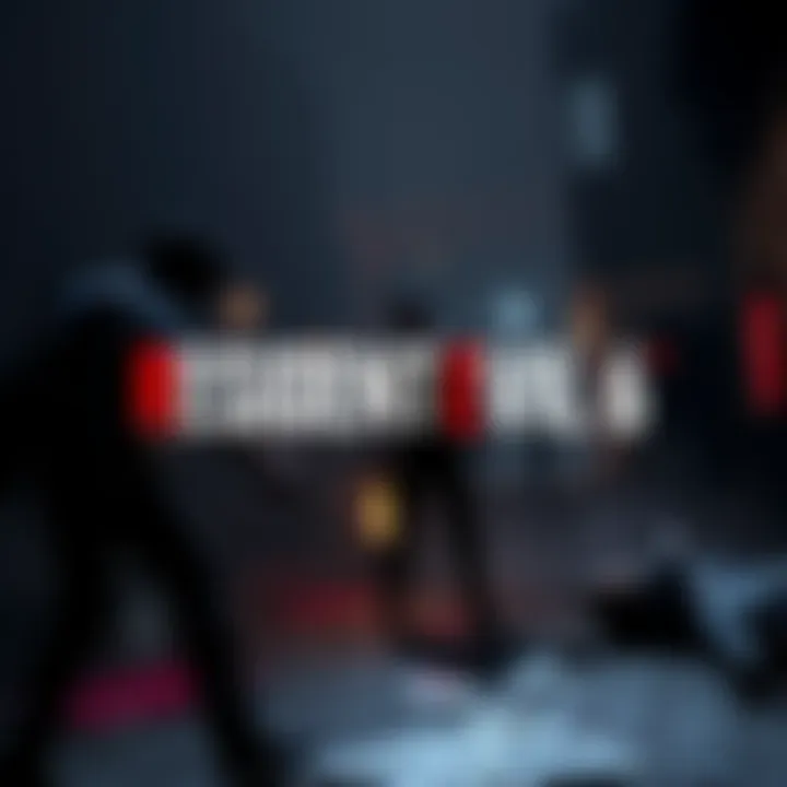 A tense moment in Resident Evil 6 featuring characters in a dark, eerie environment, showcasing intense action and survival elements.