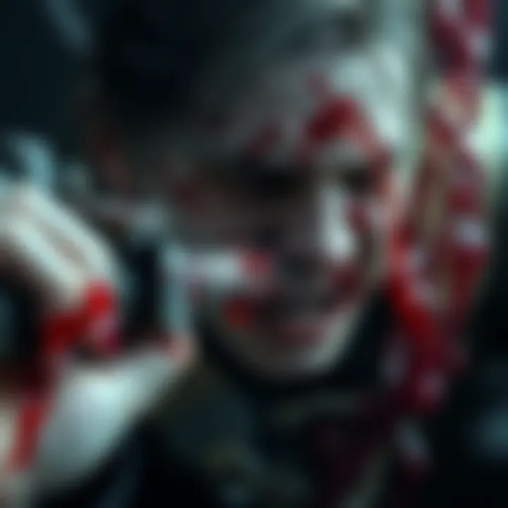 Resident Evil 7 Gore Scene A close-up of a character experiencing intense pain and self-mutilation in a disturbing moment from Resident Evil 7.