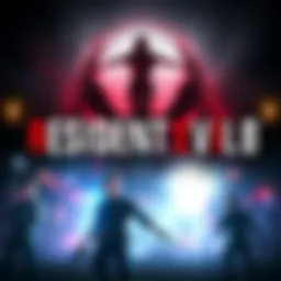 Capcom logo with Resident Evil 8 gameplay scenes showing new features and updates