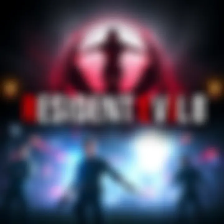 Capcom logo with Resident Evil 8 gameplay scenes showing new features and updates