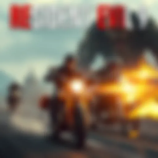 A thrilling scene from the final act of Resident Evil 9 showcasing a bike chase with intense action and a boss battle in the background.