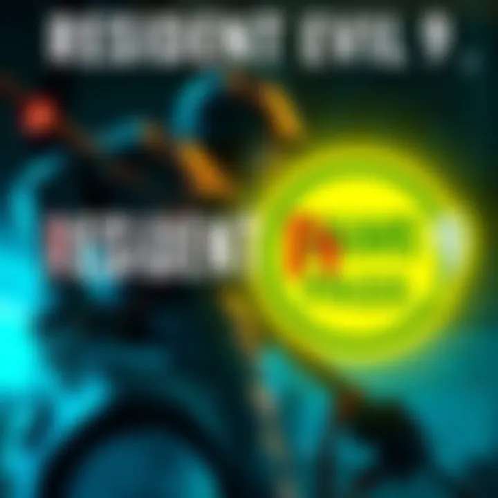 A digital art representation of Resident Evil 9 gameplay elements alongside Game Pass logo, highlighting speculation about the game's release on the streaming service.