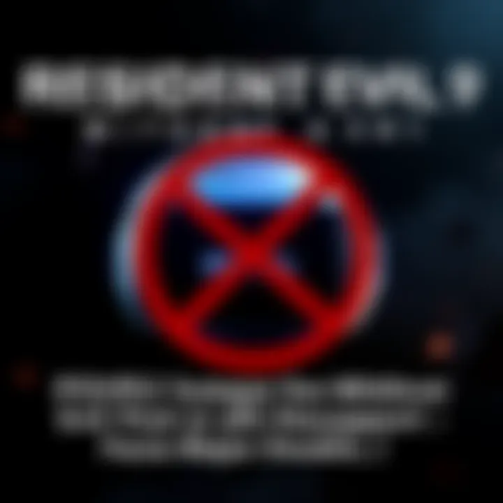 A graphic showing Resident Evil 9 logo with a PSVR2 headset crossed out, indicating lack of support