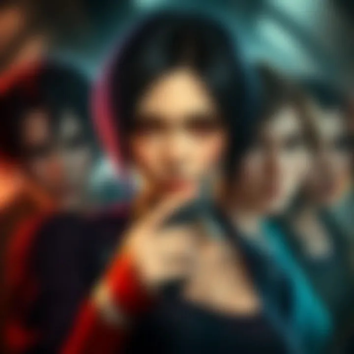 A collage of popular Resident Evil characters, including Ada Wong, showing their distinct looks and personalities