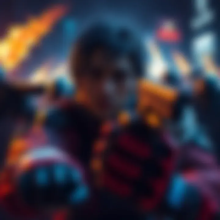 Resident Evil character in action A key character from Resident Evil faces off against enemies in a tense showdown, capturing the essence of a final battle.