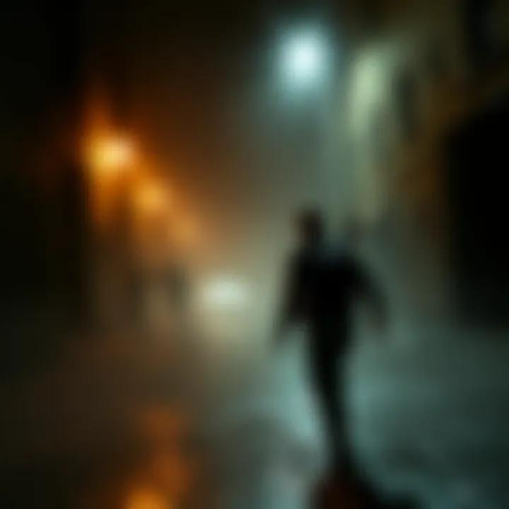 A scene showing a character in Resident Evil Code Veronica navigating a dark environment with zombies in the background.
