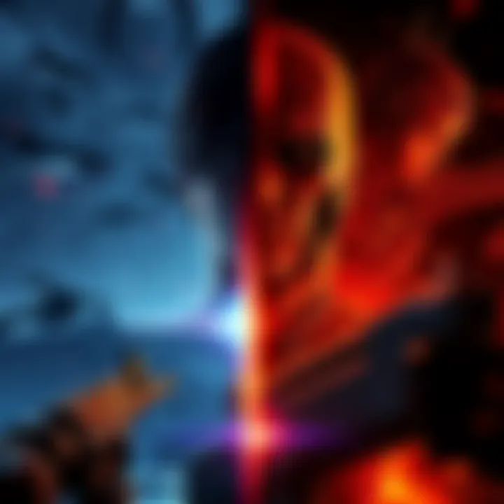 A split image showing gameplay from Resident Evil 4 Remake on one side and Resident Evil Requiem on the other, highlighting their graphical styles and action sequences.