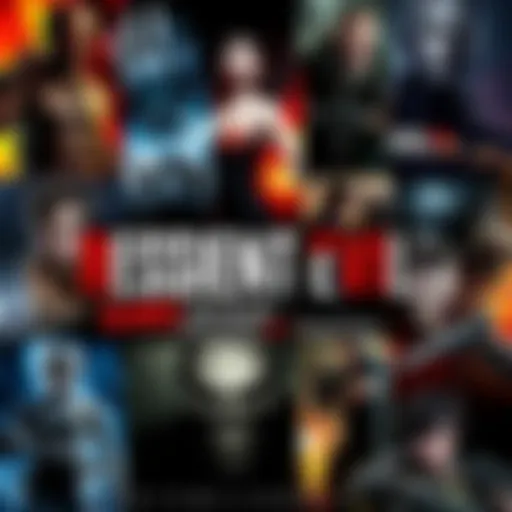 Collage of Resident Evil game covers showcasing iconic characters and horror elements