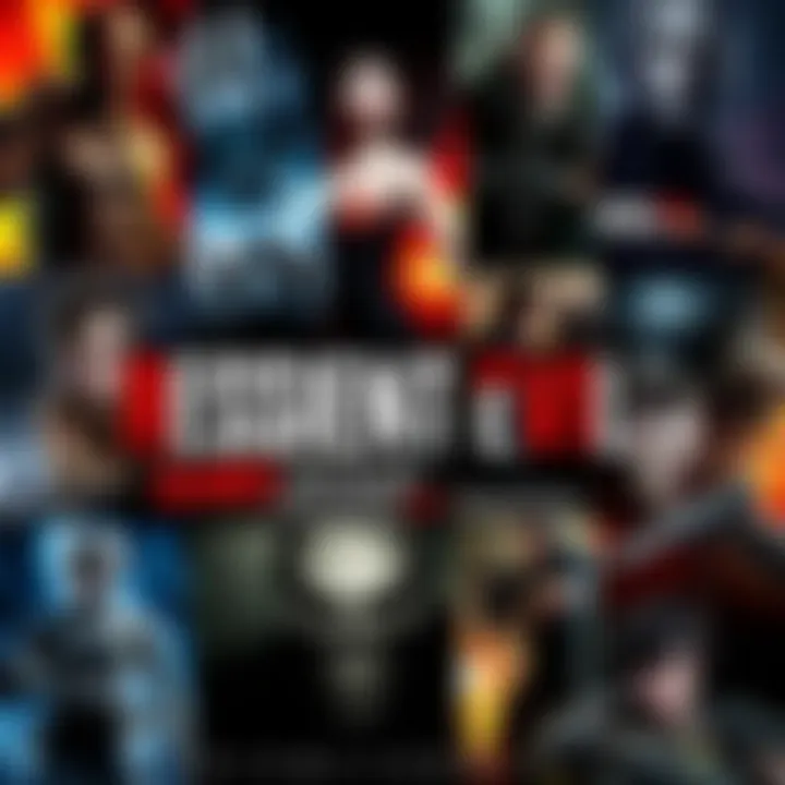 Collage of Resident Evil game covers showcasing iconic characters and horror elements