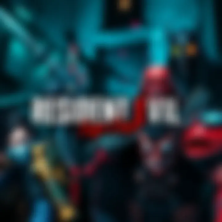 A collection of Resident Evil game covers including originals and remakes showcasing iconic elements from the series